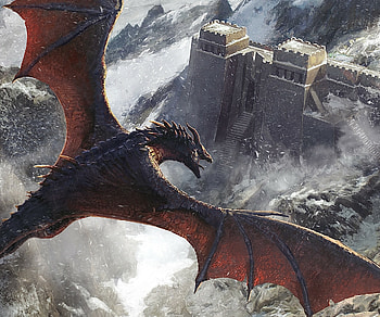 Epic Fantasy Dragon : The Siege of the Sky Fortress, fantasy, dragon HD wallpaper