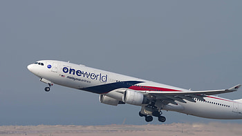 Malaysia Airlines, Airbus A330 departure, Hong Kong travel, Stock footage HD wallpaper