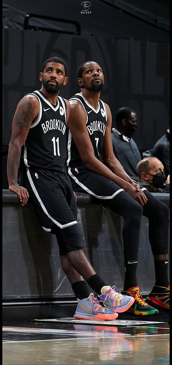 Kyrie and kd, sports uniform, footwear HD phone wallpaper