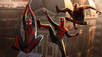 Spider-Man No Way Home, spiderverse, tom_holland, marvel, spiderman, no_way_home, spider, tobey, andrew, mcu HD wallpaper