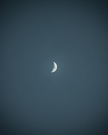 Sky, Moon, Minimalism, Evening HD phone wallpaper