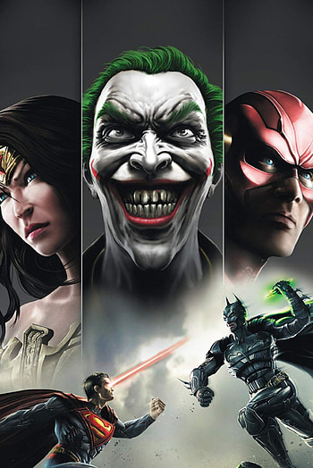 Injustice: Gods Among Us, Superheroes clash, Mortal combat, Ultimate power HD phone wallpaper