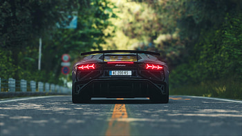 Lamborghini Aventador, Sleek lines, Aerodynamic, Speed machine HD wallpaper