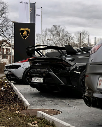 Lamborghini, sky, motor_vehicle, dark HD phone wallpaper