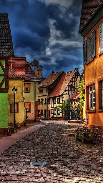 Town Street, house, street, man made, town HD phone wallpaper