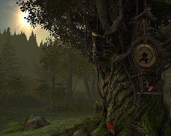 Tree, Fantasy, House, Treehouse HD wallpaper