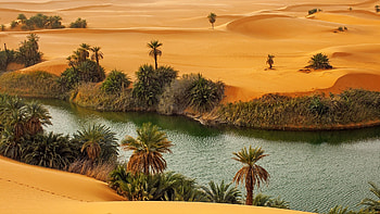 Libya Travels, Umm Al Maa oasis, Ubari Lakes, Natural wonders HD wallpaper
