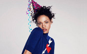 Rihanna, party cap, singer, celebrity HD wallpaper