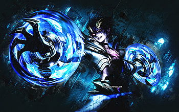 Dyroth, Mobile Legends, blue stone background, grunge art, Dyroth ML, Mobile Legends characters, Dyroth Skin, Dyroth Mobile Legends HD wallpaper