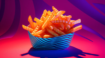 Crispy French Fries - Vibrant Food Backgrounds, food, french fries HD wallpaper
