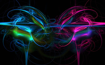 colorful abstract, colorful, abstract, fun, 3d, cool HD wallpaper