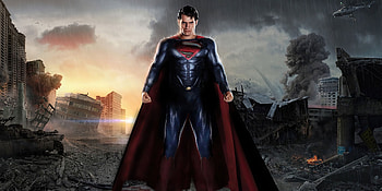 Superman Metropolis Destruction, superman, superheroes, artwork HD wallpaper