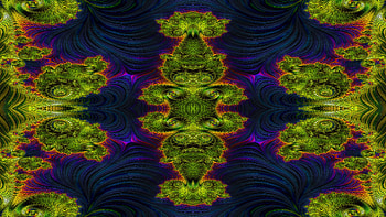 Trippy Psychedelic Fractal, trippy, psychedelic, aesthetic, green, Abstract, fractal, abstract green HD wallpaper