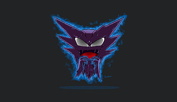 Haunter — Neon Pokémon Anime, Haunter (Pokémon), Anime, Pokemon HD wallpaper