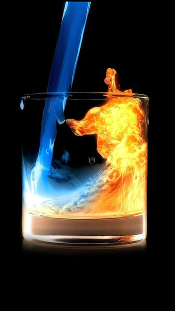 Glass (Other), Fire water in glass, Premium , Xperia HD phone wallpaper