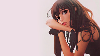 Gloves, painting, render, Ilya Kuvshinov, illustration, simple backround HD wallpaper