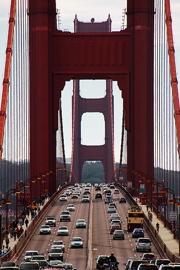 Cities, Architecture, Road, Car, Machine, Bridge HD phone wallpaper