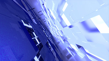 3d Bright Blue Tiled Tunnels, blue, frost, Blender 3D, tunnel, Abstract, 3D, abstract blue HD wallpaper