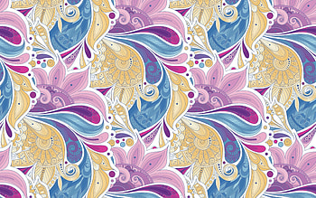 Texture, blue, pastel, colorful, pink, yellow, leaf HD wallpaper