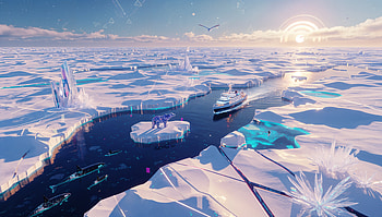Sea Ice Odyssey —, Sea Ice, Iceberg, Cruise Ship, Arctic, Ocean HD wallpaper