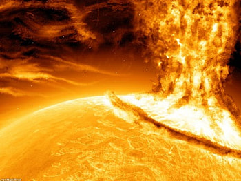 Explosion, exlode, planet, fire HD wallpaper
