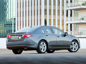 Auto, Acura, Cars, Building, Reflection, Asphalt, Grey, Side View, Style, Akura, 2009, Tsx, V6 HD wallpaper