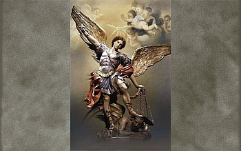 Victory of Archangel Michael, angels, wings, Archangel Michael, satan, sword, Holy Spirit HD wallpaper