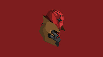 Red Hood Minimalism , red-hood, minimalism, artist, artwork, digital-art, artstation, supervillain HD wallpaper