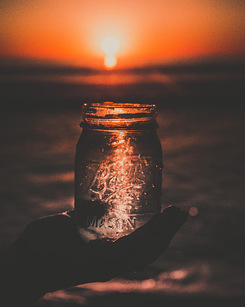 Sunset, Bank, Glare, Miscellanea, Miscellaneous, Jar HD phone wallpaper