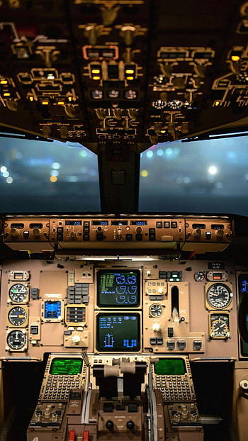 Airplane Cockpit HD phone wallpaper