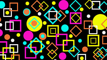 Colorful geometric artwork, Abstract design, Mimosa , Creative background HD wallpaper