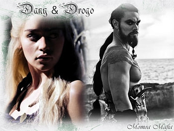 Dany & Drogo, actor, jason momoa, game of thrones, drogo HD wallpaper