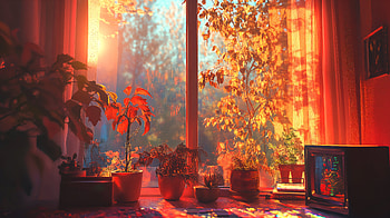 Cozy Autumn Vibes: Ultra Experience, cozy autumn aesthetic, plant, sunlight, window, home decor HD wallpaper