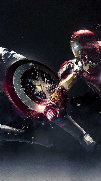 captain america vs iron man, iron man, captain america HD phone wallpaper