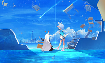 Arona And Plana Blue Archive, blue-archive, anime-girl, anime, 2023-games, games, pixiv HD wallpaper