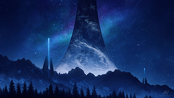 Halo Infinite Into The Night, halo, halo-5, games, pc-games, xbox-games, ps-games, artist, artwork, digital-art, deviantart HD wallpaper
