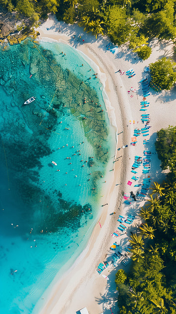 Summer Beach Bliss , summer, landscape, sea, beach, tree HD phone wallpaper