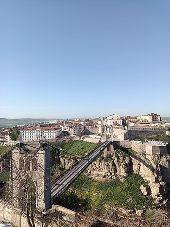 Constantine sidi msid, sky, horizon, algeria, algerie, bridge HD phone wallpaper