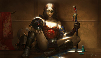 Women Assassin, Women, Assassin, sword, Ninja HD wallpaper