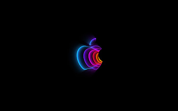 Apple abstract logo, , artwork, creative, black background, brands, Apple logo, Apple minimalism, Apple HD wallpaper