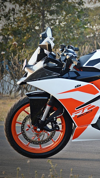 Ktm Rc 200, Nature Background HD phone wallpaper