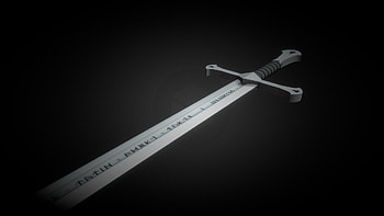 Anduril Sword, Flame of the West, Michael Ironstone's creation, 3D model HD wallpaper