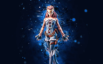 Nalia, , blue neon lights, Fortnite Battle Royale, Fortnite characters, Nalia Skin, Fortnite, Nalia Fortnite HD wallpaper