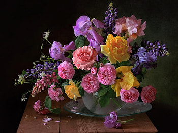 Bouquet of winter flowers, Flowers, Colorful, Bouquet, Gorgeous HD wallpaper
