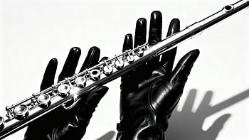 Silver Flute, Black Gloves —, Flute HD wallpaper