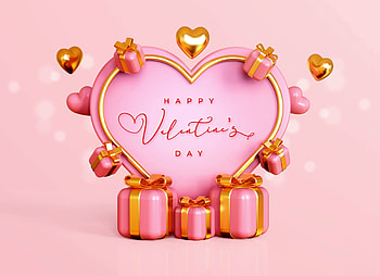 :), valentine, card, pink, heart, day HD wallpaper