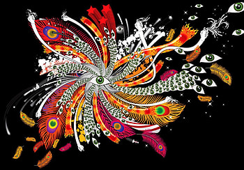 Eyes, colorful, design, abstract HD wallpaper