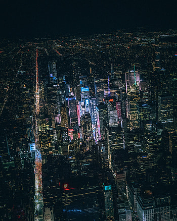 New York, building, night, cityscape HD phone wallpaper