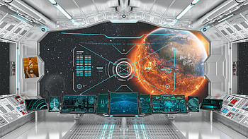 Digital Art, Inside a Spaceship HD wallpaper