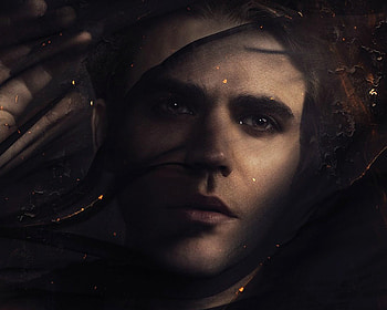 The Vampire Diaries (TV Series 2009–2017), black, man, veil, dark, the vampire diaries, tv series, actor, face, Paul Wesley HD wallpaper